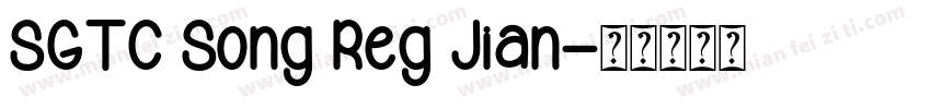 SGTC Song Reg Jian字体转换